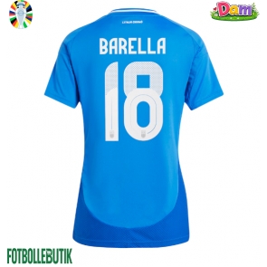 Italien Nicolo Barella #18 Hemmatröja Kvinnor EM 2024 Kortärmad